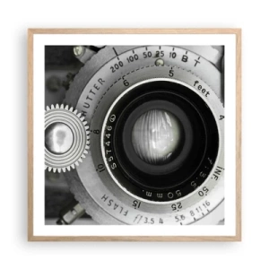 Poster in einem Rahmen aus heller Eiche - Eine Story über Hollywood - 60x60 cm