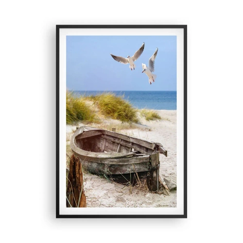 Poster in einem schwarzem Rahmen - In Wind gebadet - 61x91 cm