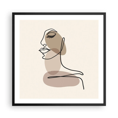 Poster in einem schwarzem Rahmen - Sich selbst zugehört - 60x60 cm