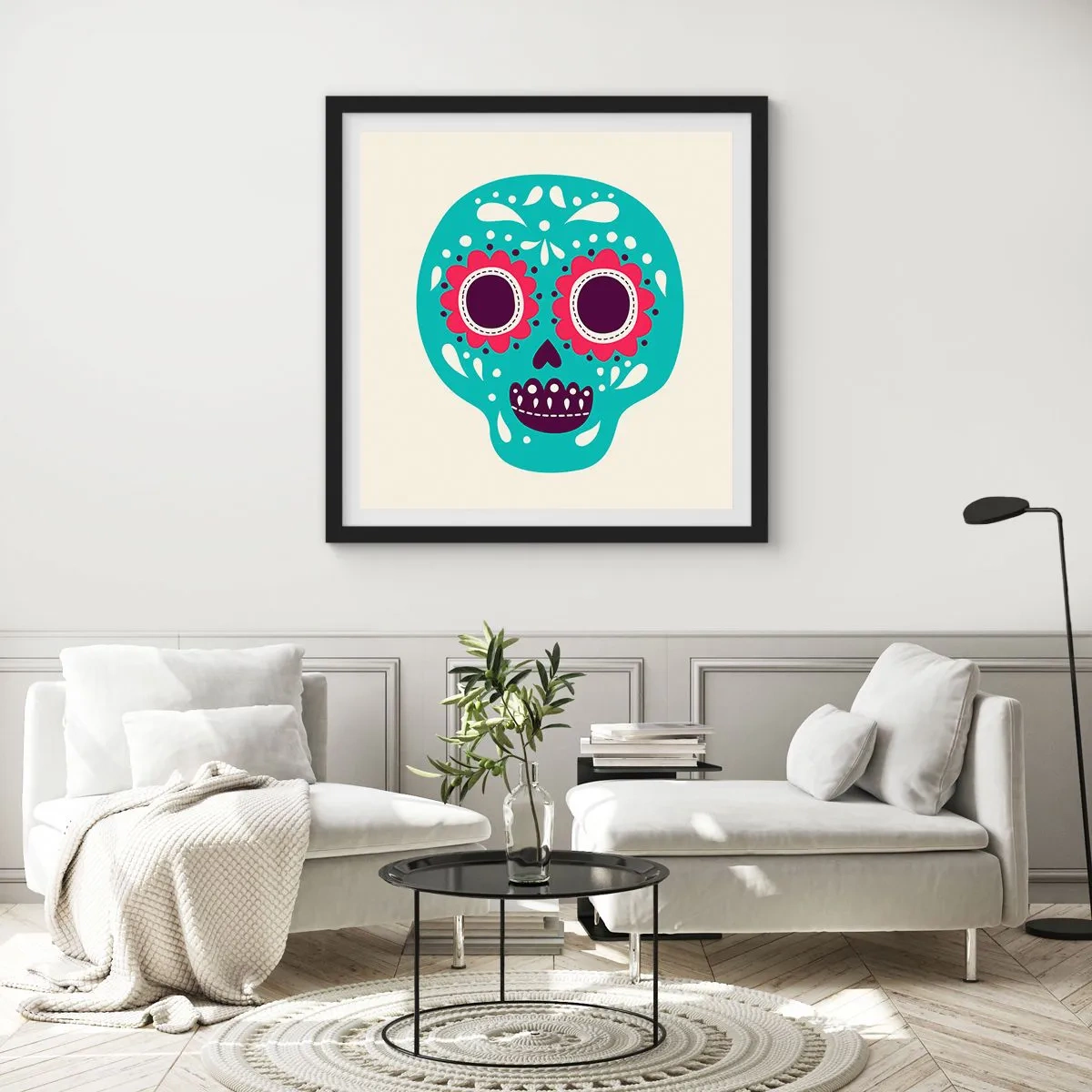 Poster in einem schwarzem Rahmen - Das Leben – Spaß bis zum Tod - 30x30 cm