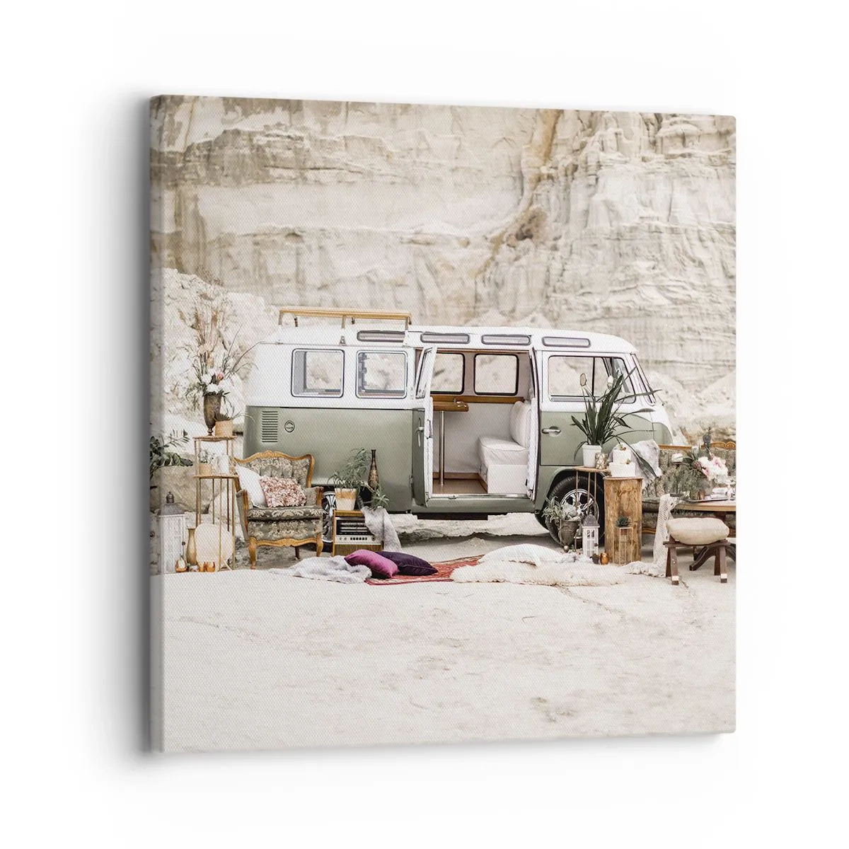 Bild auf Leinwand - Leinwandbild - Es ist die Zeit, die Reise zu beginnen - 30x30 cm