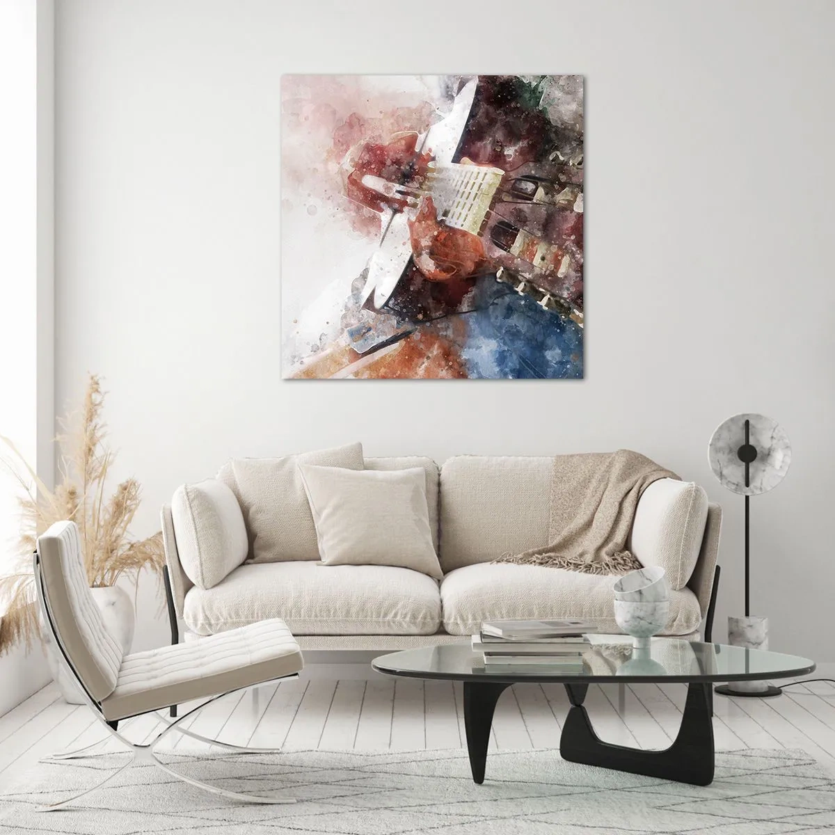 Glasbild - Bild auf glas - Und was halten Sie davon? - 70x70 cm