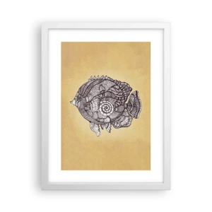 Poster in einem weißen Rahmen - Aus dem Ozean der Ornamente - 30x40 cm
