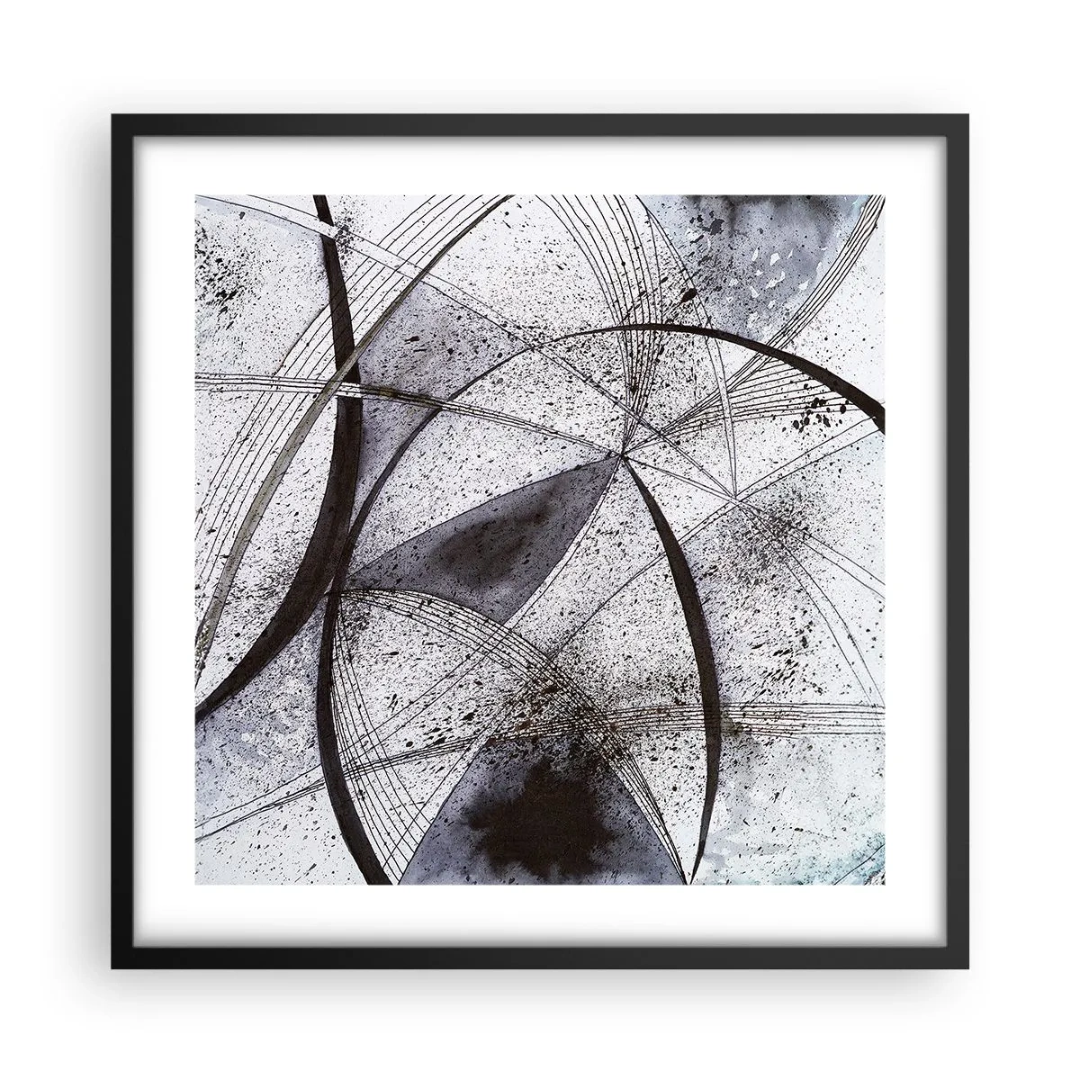 Poster in einem schwarzem Rahmen - Futuristische Fantasie - 50x50 cm