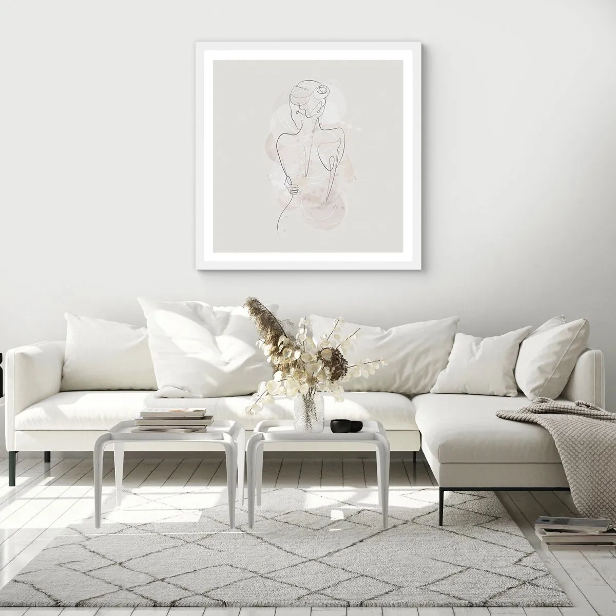 Poster in einem weißen Rahmen - Wie ein sensibles Instrument - 60x60 cm