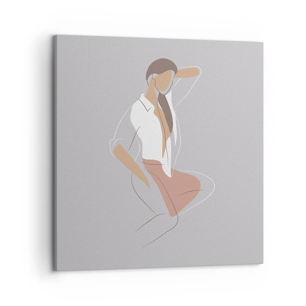 Bild auf Leinwand - Leinwandbild - Umriss der Anmut - 50x50 cm