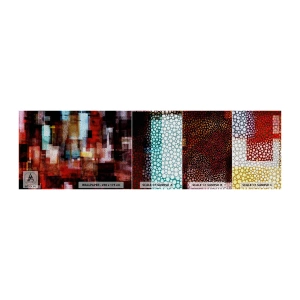 Fototapeten Muster Premium Canvas - Verwirrung mit Verwirrung - Abstraktion, Stück, Malerei - 100x30 cm