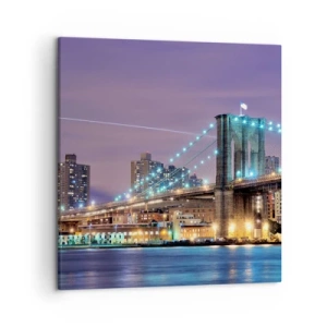 Bild auf Leinwand - Leinwandbild - Seit vielen Jahren die Brooklyn Bridge - 50x50 cm