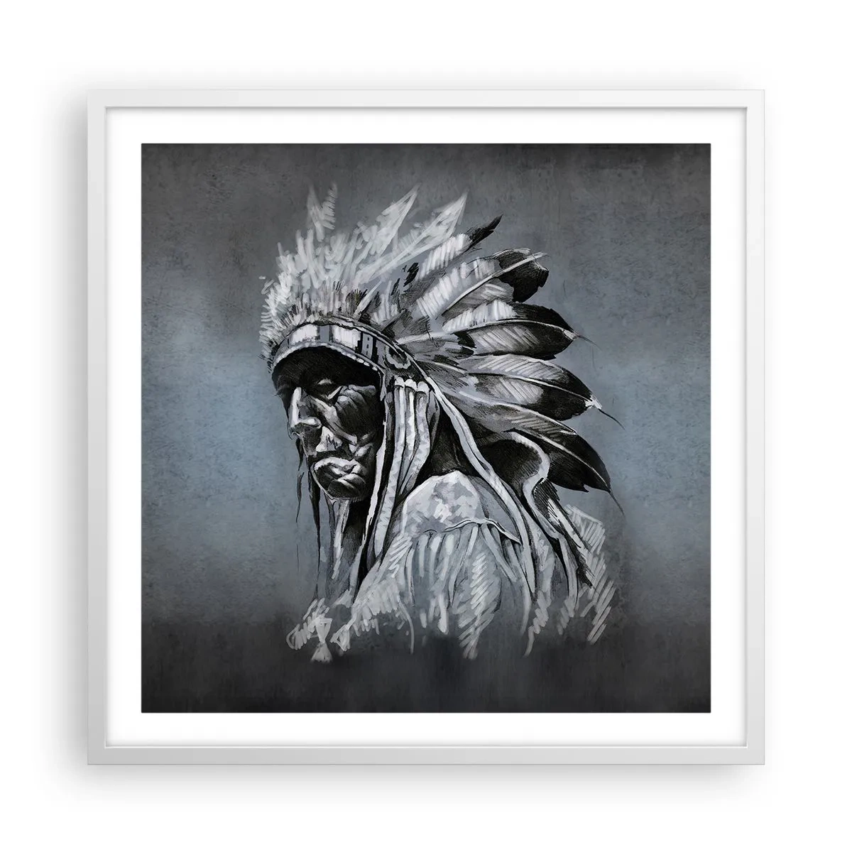 Poster in einem weißen Rahmen - Zurück zu den Wurzeln - 60x60 cm