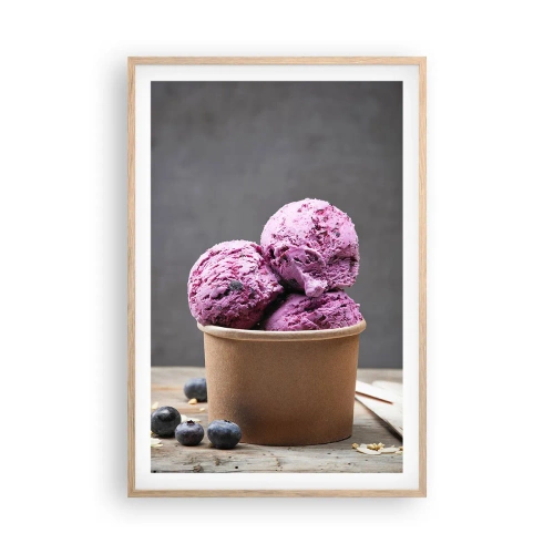 Poster in einem Rahmen aus heller Eiche - Süße und Kälte - 61x91 cm