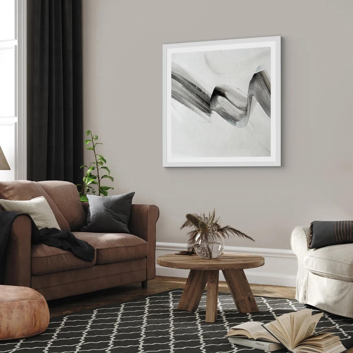 Poster in einem weißen Rahmen - Lässig zum Spaß - 60x60 cm