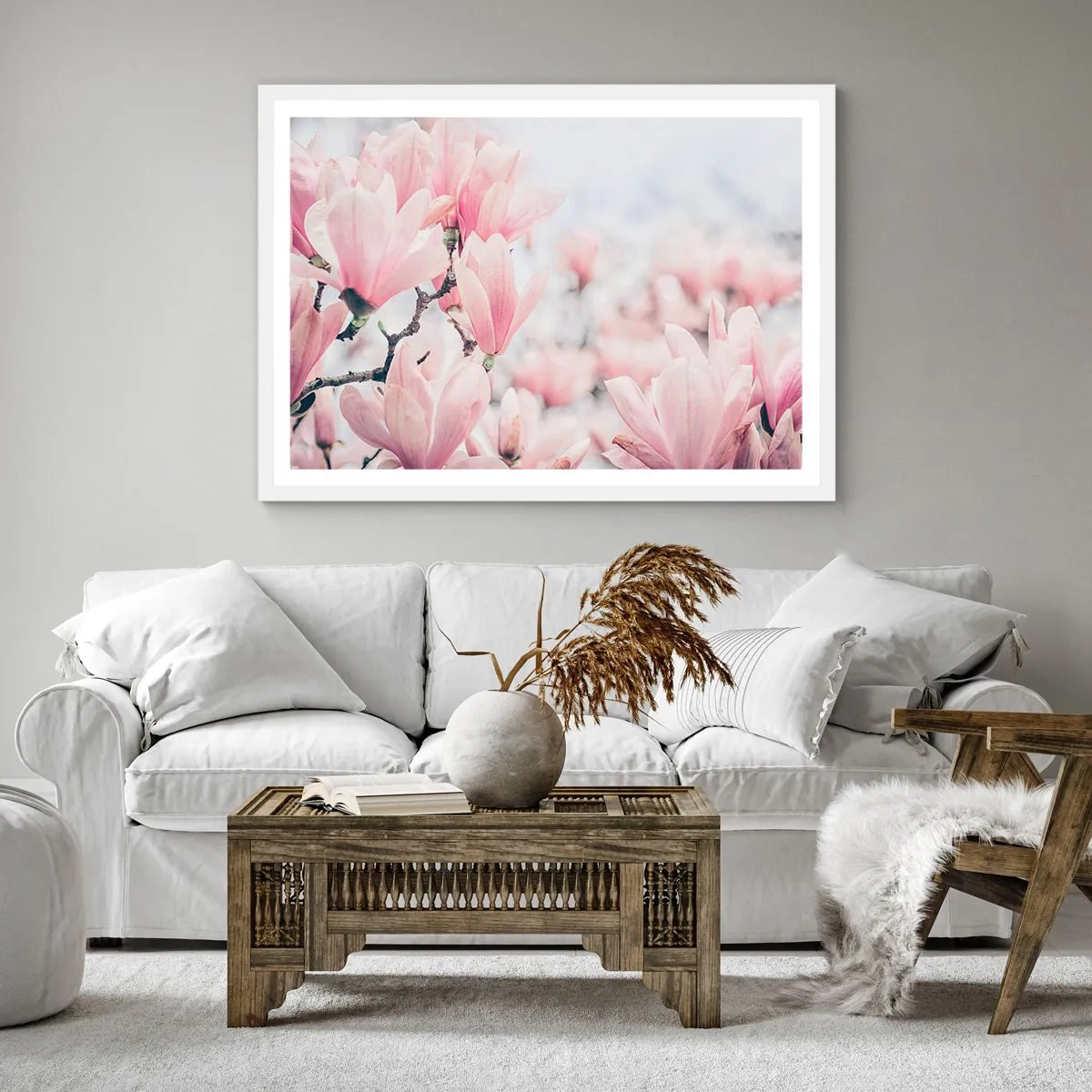 Poster in einem weißen Rahmen - Das Ideal der Subtilität - 30x30 cm