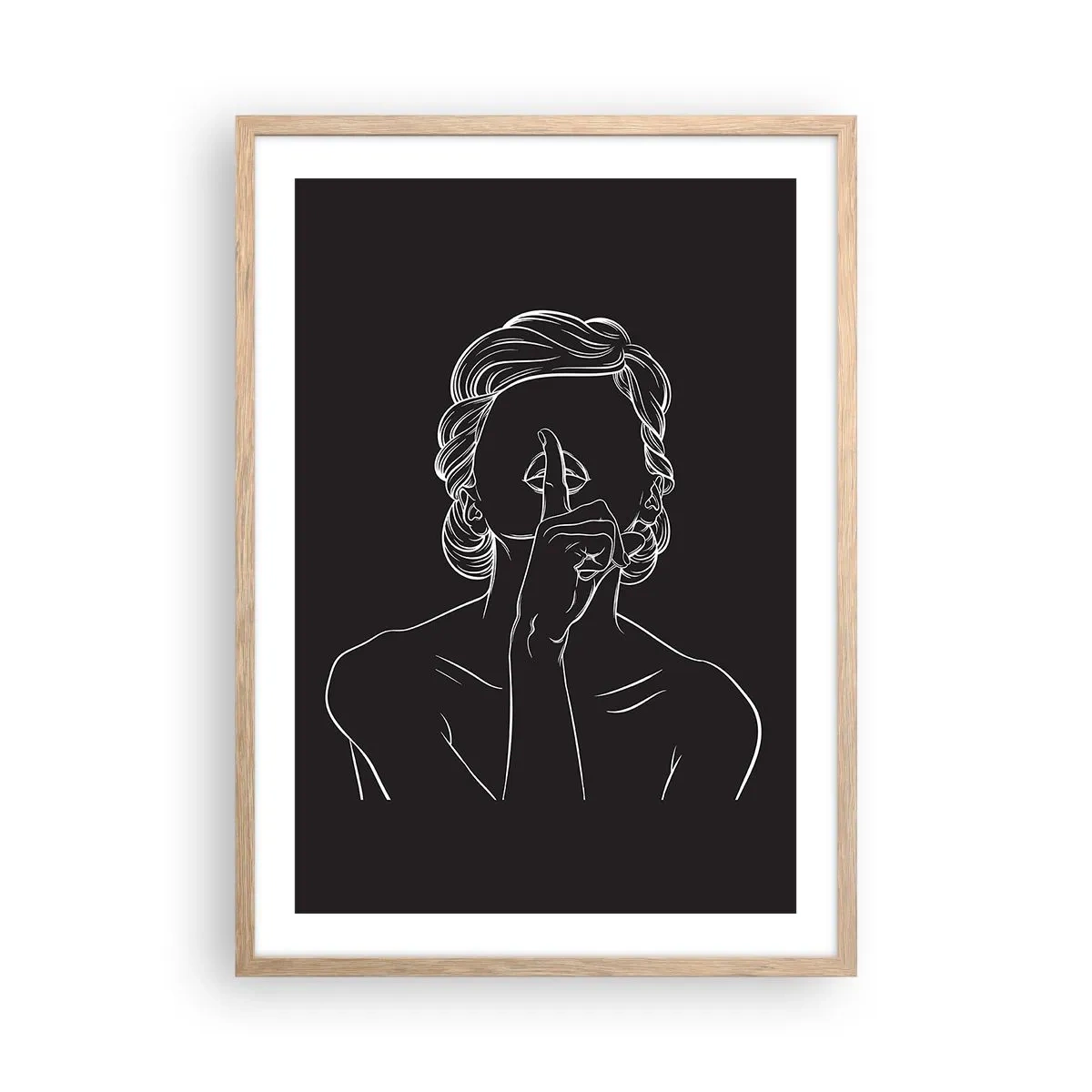 Poster in einem Rahmen aus heller Eiche - Schönheit erblüht in der Stille - 50x70 cm