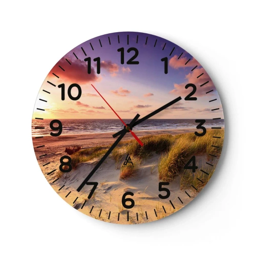 Wanduhr - Glasuhr - Die Luft riecht schon im Sommer - 30x30 cm