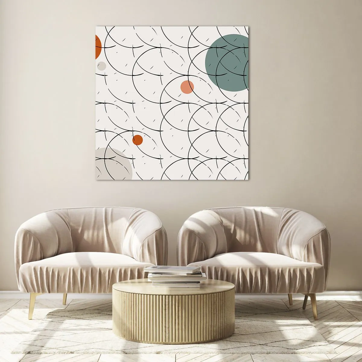 Glasbild - Bild auf glas - Im Pop-Art-Geist - 60x60 cm