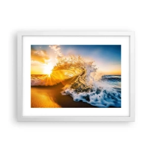 Poster in einem weißen Rahmen - Spaß im Sand - 40x30 cm