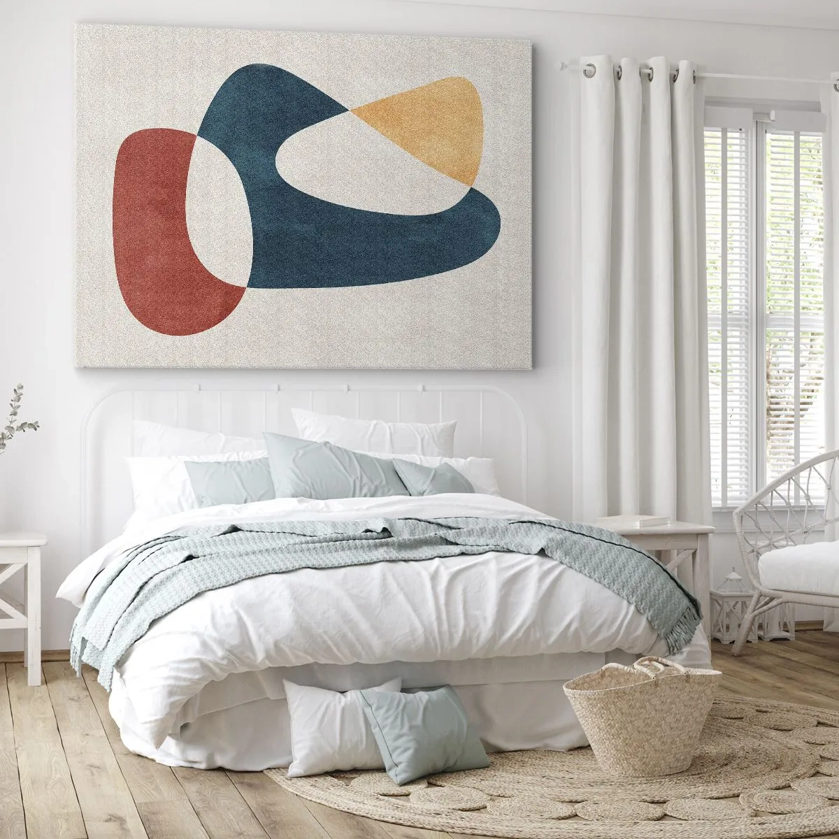 Bild auf Leinwand - Leinwandbild - Abstrakte Formen in harmonischen Farben - 120x80cm - Einflüsse und Metamorphosen - Moderne Wanddekoration für Wohnzimmer und Schlafzimmer ARTTOR