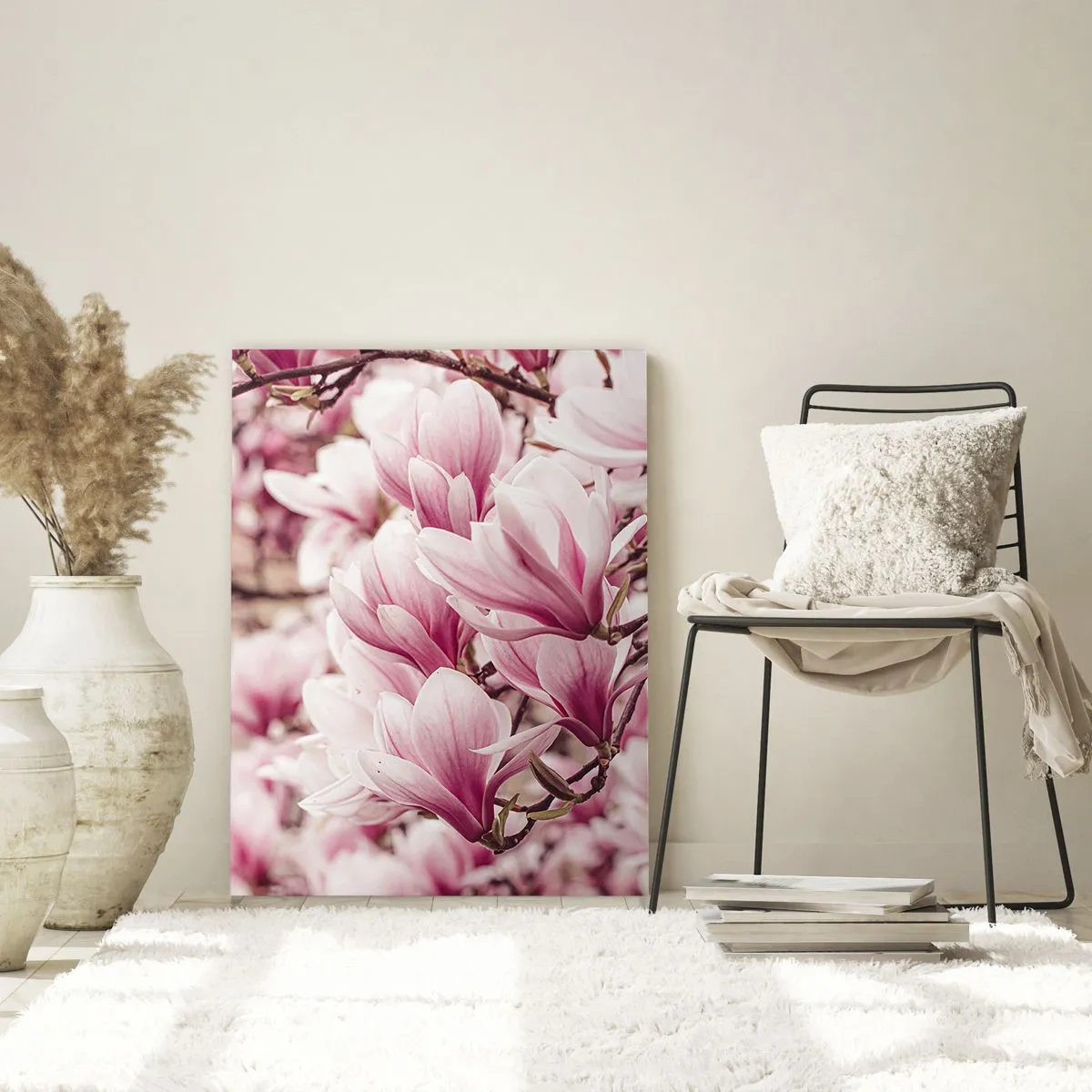 Glasbild - Bild auf glas - Frühling ist rosa - 80x120 cm