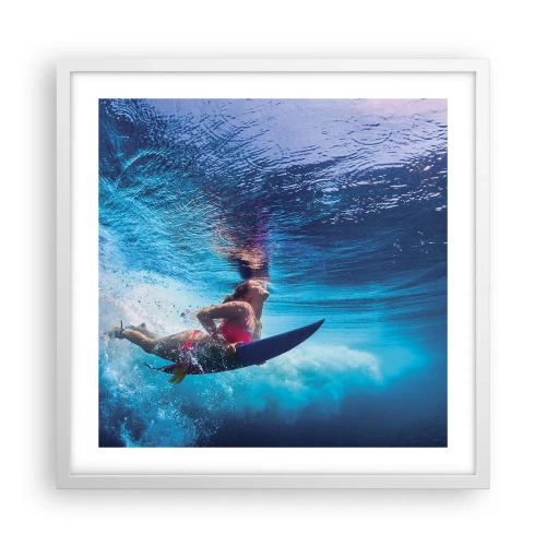 Poster in einem weißen Rahmen - Tiefe der Freude - 50x50 cm