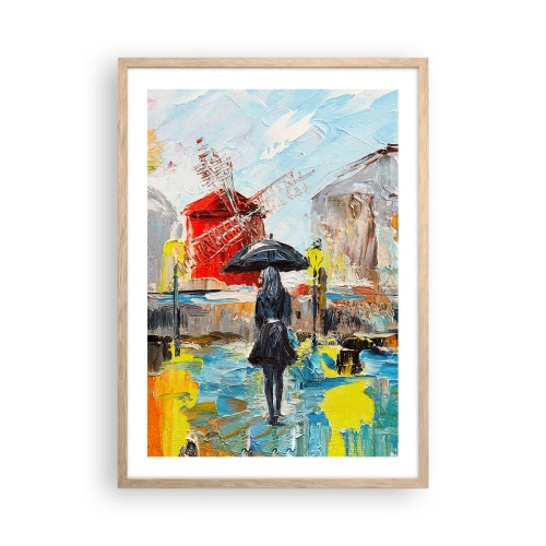 Poster in einem Rahmen aus heller Eiche - Pariser Legenden - 50x70 cm