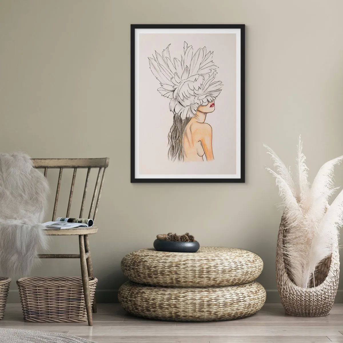 Poster in einem schwarzem Rahmen - Gekrönte Schönheit - 30x40 cm