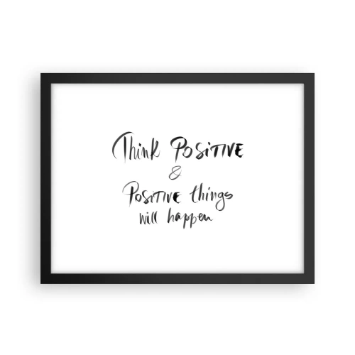 Poster in einem schwarzem Rahmen - Wie soll man leben? - 40x30 cm