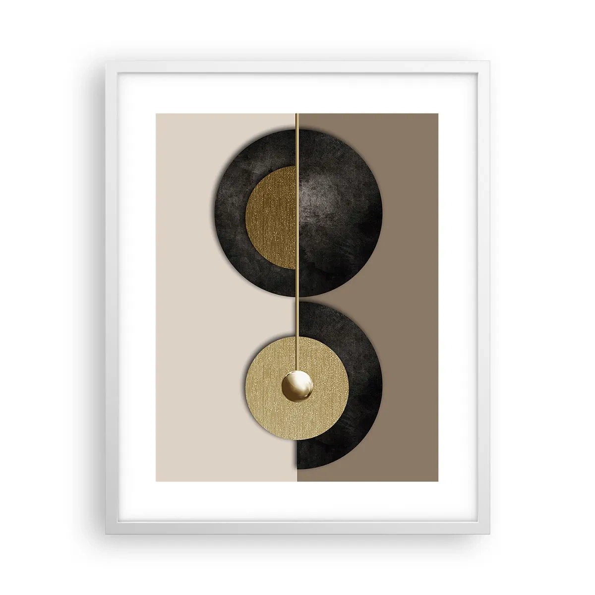 Poster in einem weißen Rahmen - Variationen rund um den Kreis - 40x50 cm