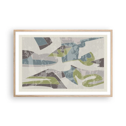 Poster in einem Rahmen aus heller Eiche - Komposition hinter dem Glas - 91x61 cm