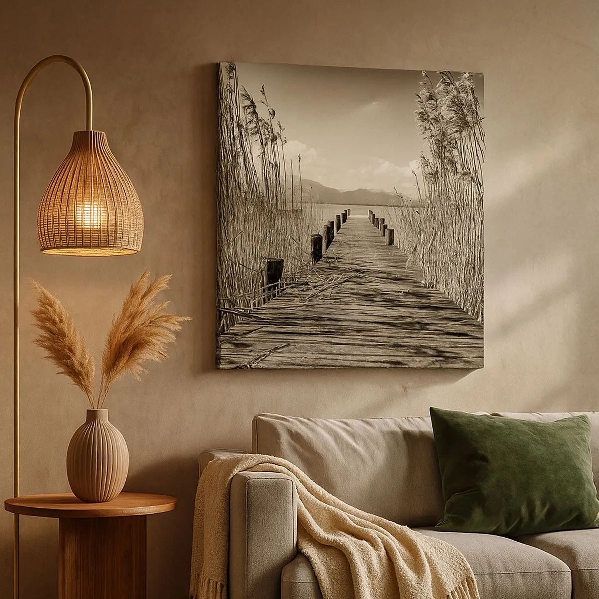 Bild auf Leinwand - Leinwandbild - In der Stille des Grases - 30x30 cm