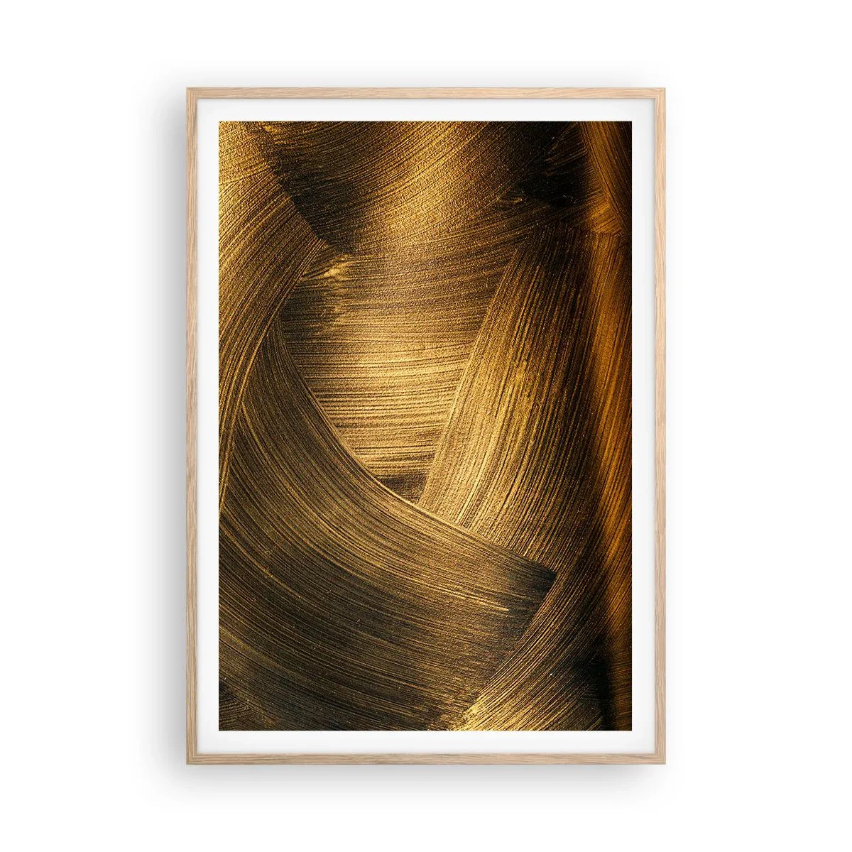 Poster in einem Rahmen aus heller Eiche - In einem goldenen Labyrinth - 70x100 cm