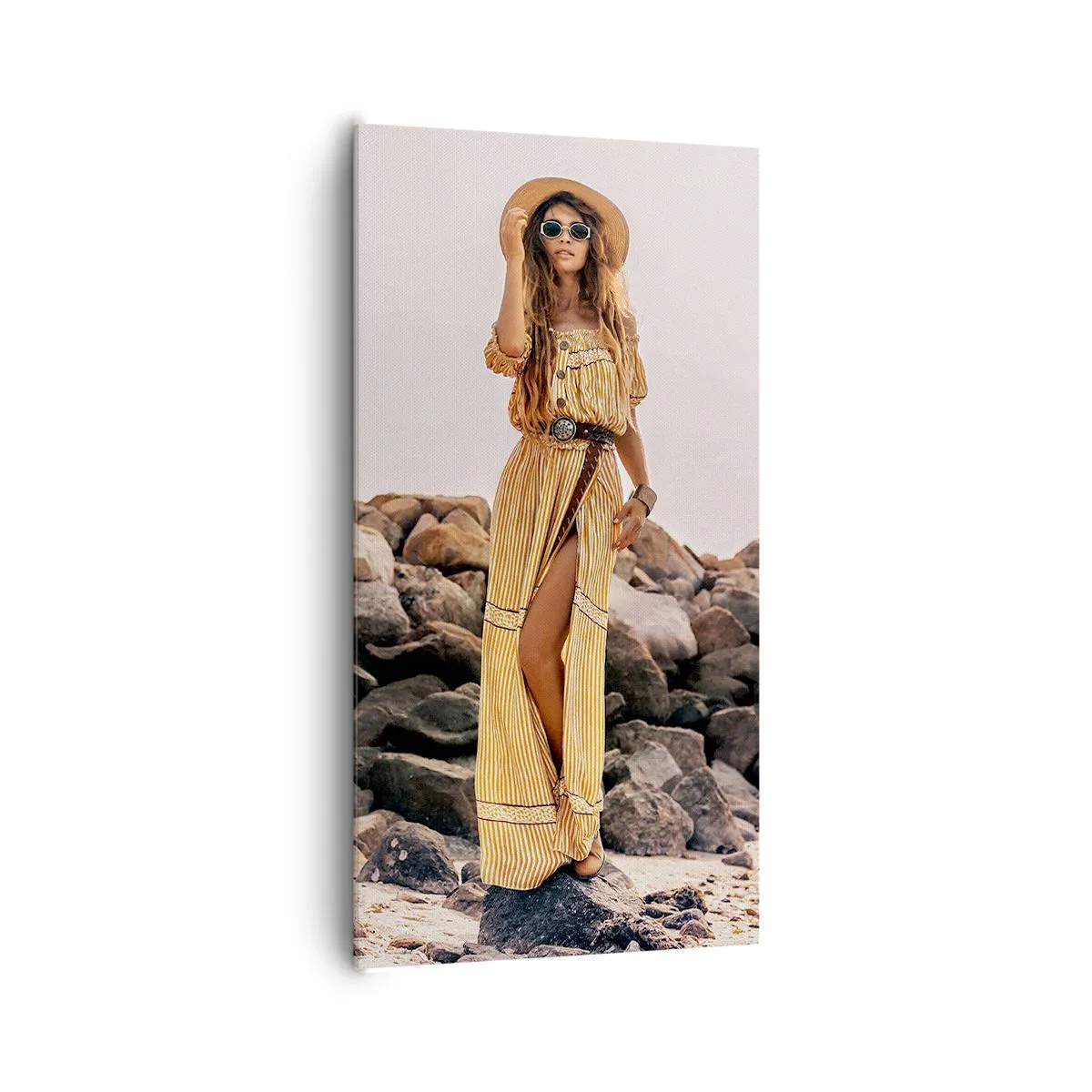 Bild auf Leinwand - Leinwandbild - Die Magie der Steine - 65x120 cm