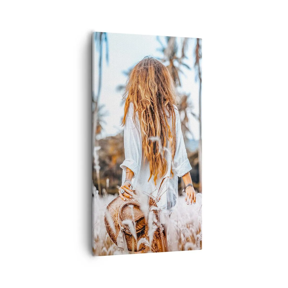 Bild auf Leinwand - Leinwandbild - Geboren aus Grasflaum - 55x100 cm