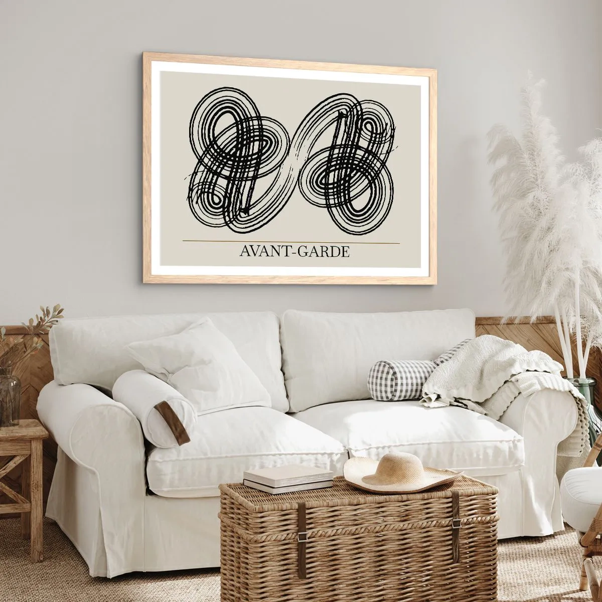 Poster in einem Rahmen aus heller Eiche - Es kam spontan heraus - 100x70 cm