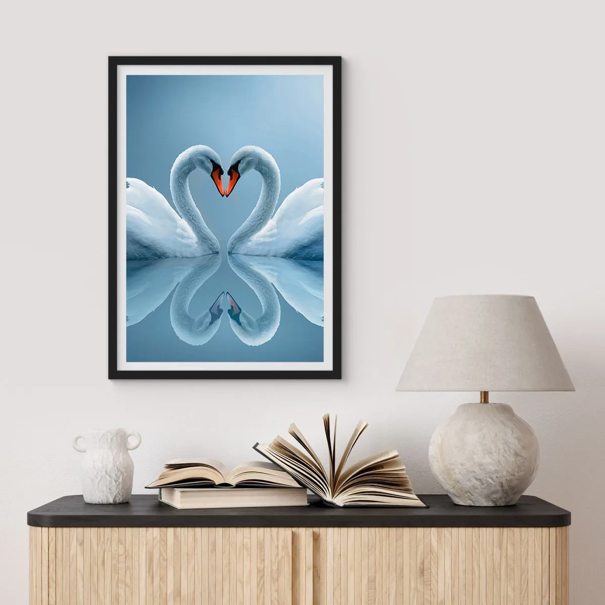 Poster in einem schwarzem Rahmen - Zeit für die Liebe - 40x50 cm