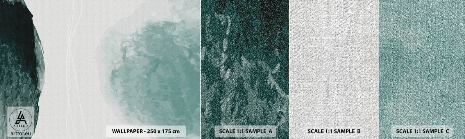 Fototapeten Muster Premium Canvas - Begegnung mit Nebel - Modern, Minimalistisch, Abstraktion - 100x30 cm