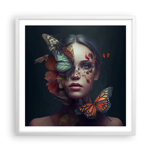 Poster in einem weißen Rahmen - Wunderbare Metamorphose - 60x60 cm
