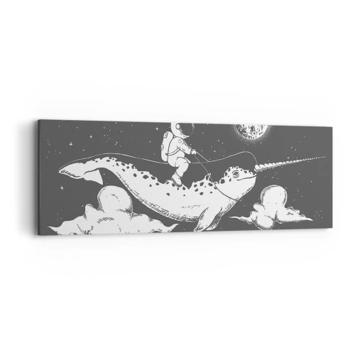 Bild auf Leinwand - Leinwandbild - Weltraumreiter - 90x30 cm