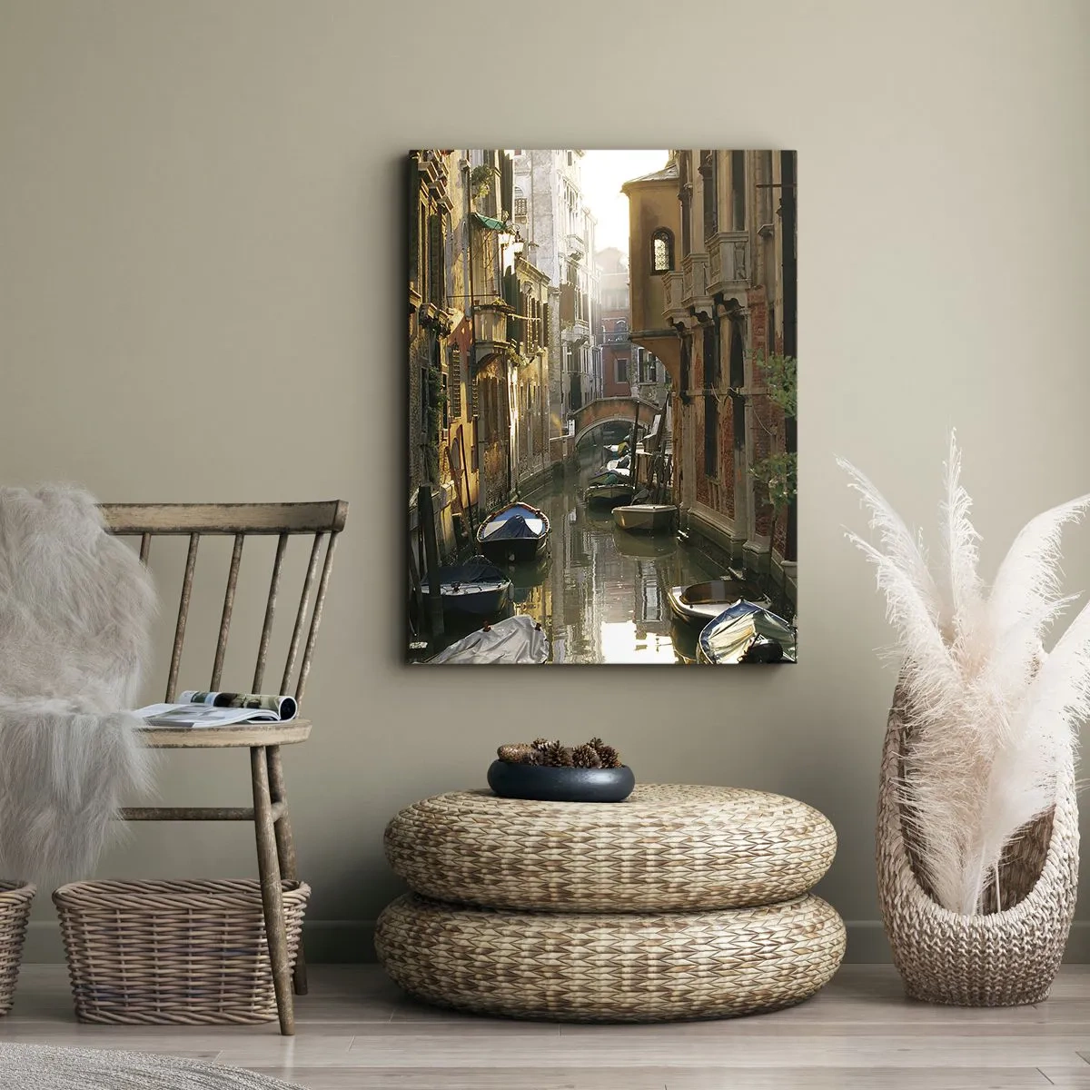 Bild auf Leinwand - Leinwandbild - In einer venezianischen Gasse - 55x100 cm