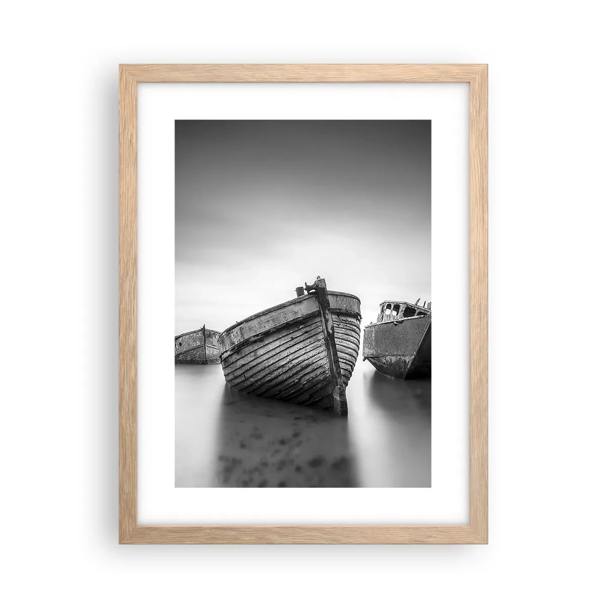 Poster in einem Rahmen aus heller Eiche - Nur Erinnerungen ... - 30x40 cm