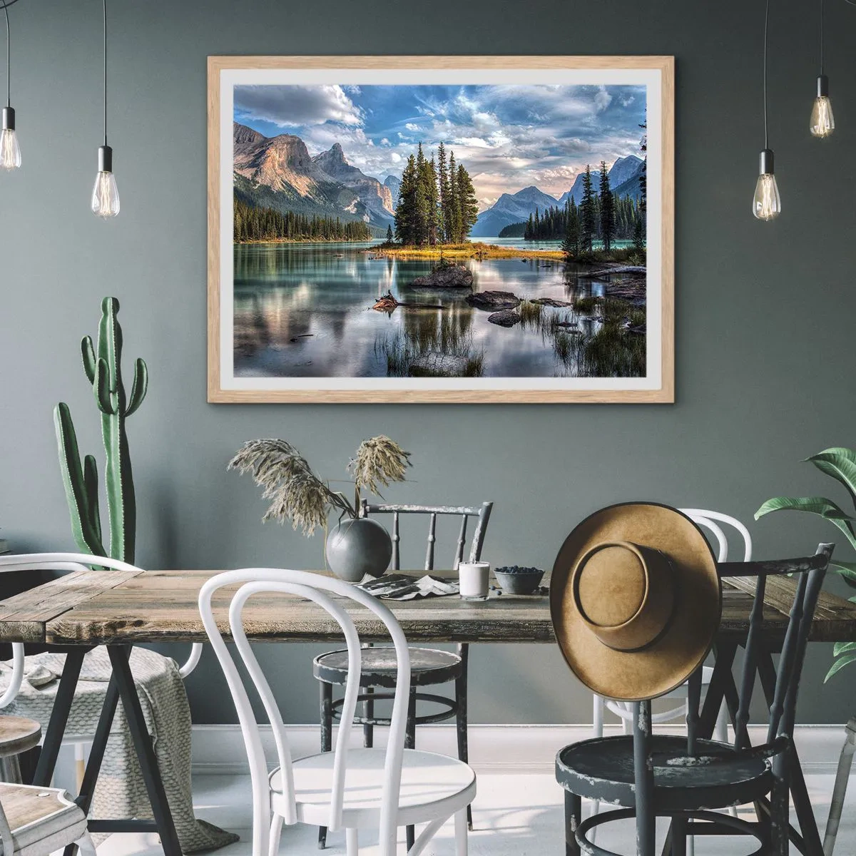 Poster in einem Rahmen aus heller Eiche - An dem tollen und sauberen Wasser ... - 40x30 cm