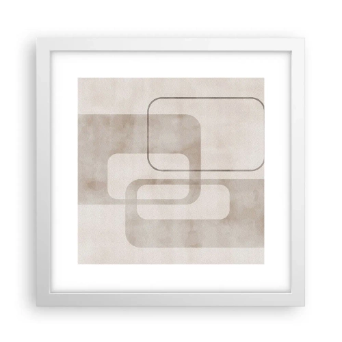 Poster in einem weißen Rahmen - Geometrische Fuge - 30x30 cm