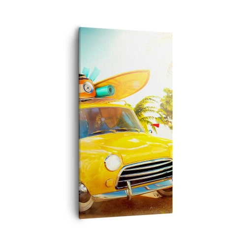 Bild auf Leinwand - Leinwandbild - Eine Reise für mehr als ein Lächeln - 55x100 cm