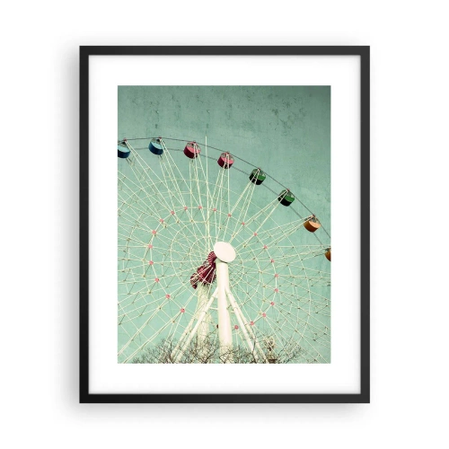 Poster in einem schwarzem Rahmen - Wir laden zum Spiel ein - 40x50 cm