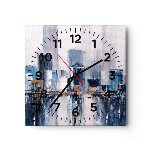 Wanduhr - Glasuhr - New Yorker Eindruck - 40x40 cm
