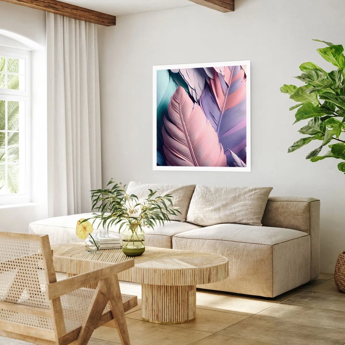 Poster - Vogel-Chic - 40x40 cm