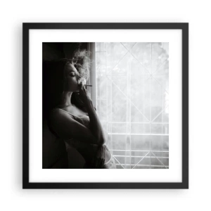 Poster in einem schwarzem Rahmen - Sinnlicher Moment - 40x40 cm