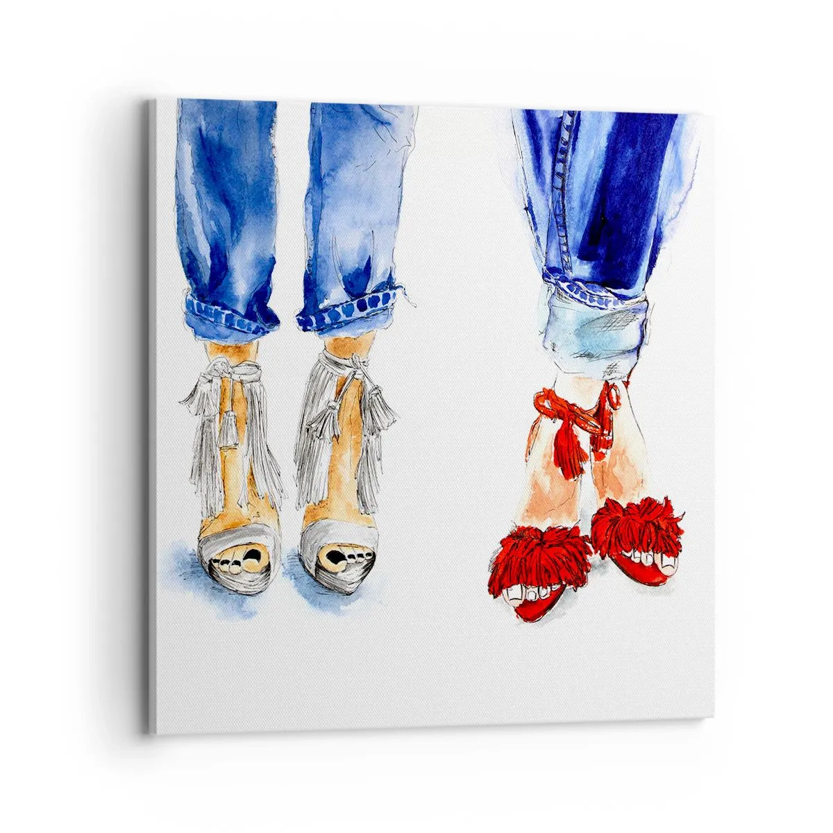 Bild auf Leinwand - Leinwandbild - Vielleicht gehen wir spazieren? - 70x70 cm