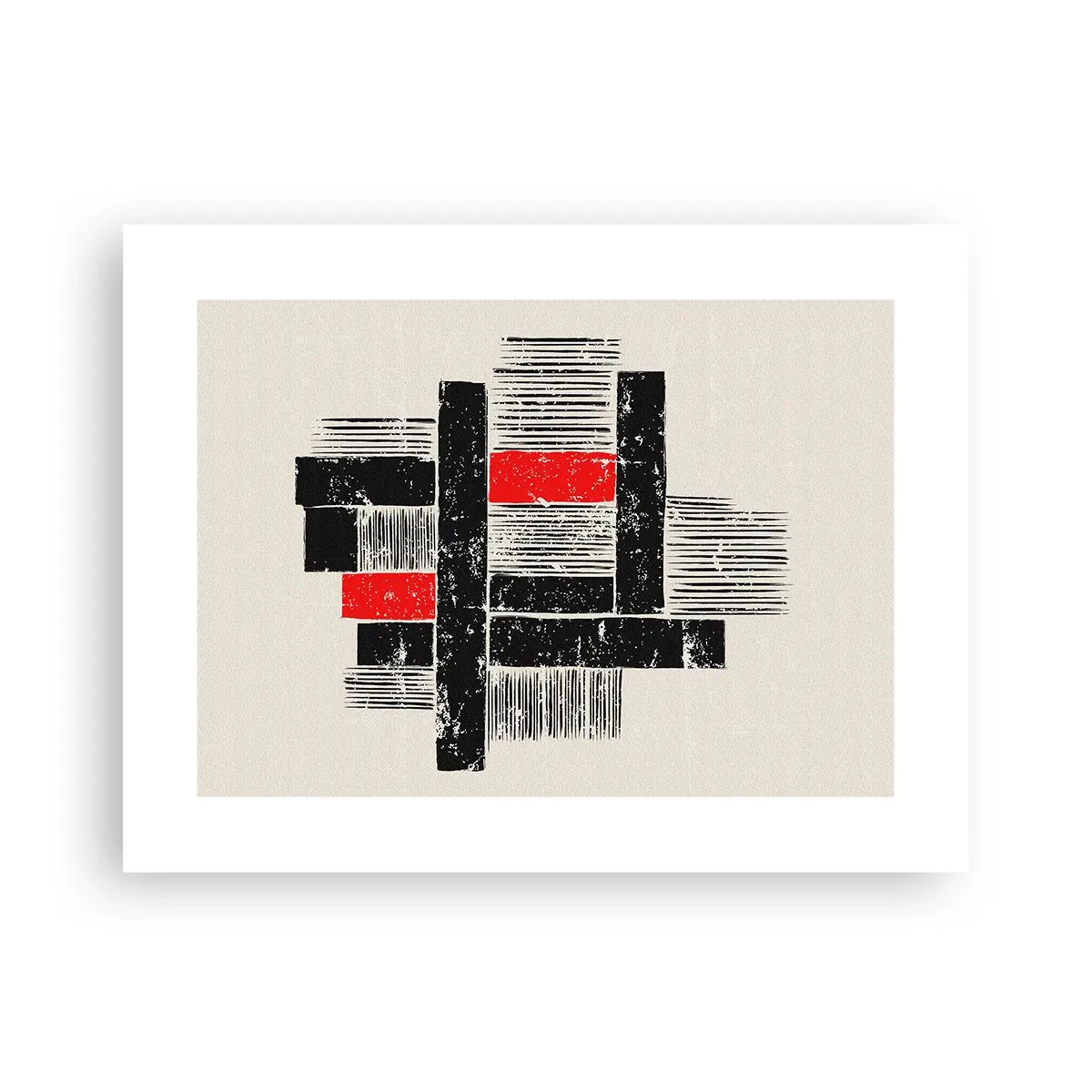Poster - Rot und Schwarz - 40x30 cm