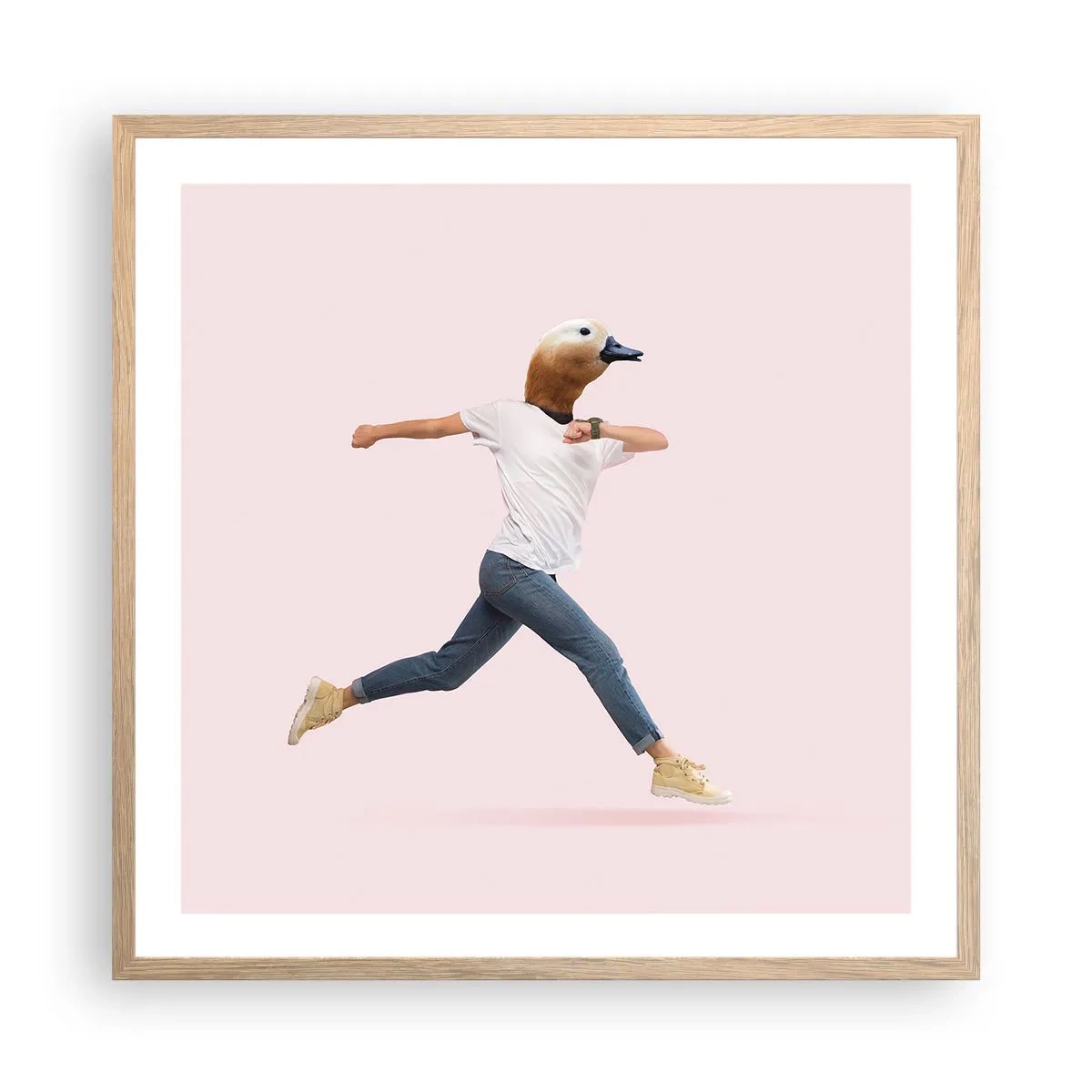 Poster in einem Rahmen aus heller Eiche - Eine Prise Absurdität - 60x60 cm