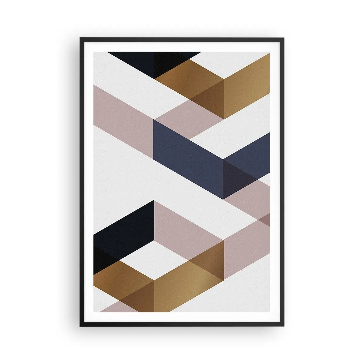 Poster in einem schwarzem Rahmen - Ebenen und Winkel - 70x100 cm